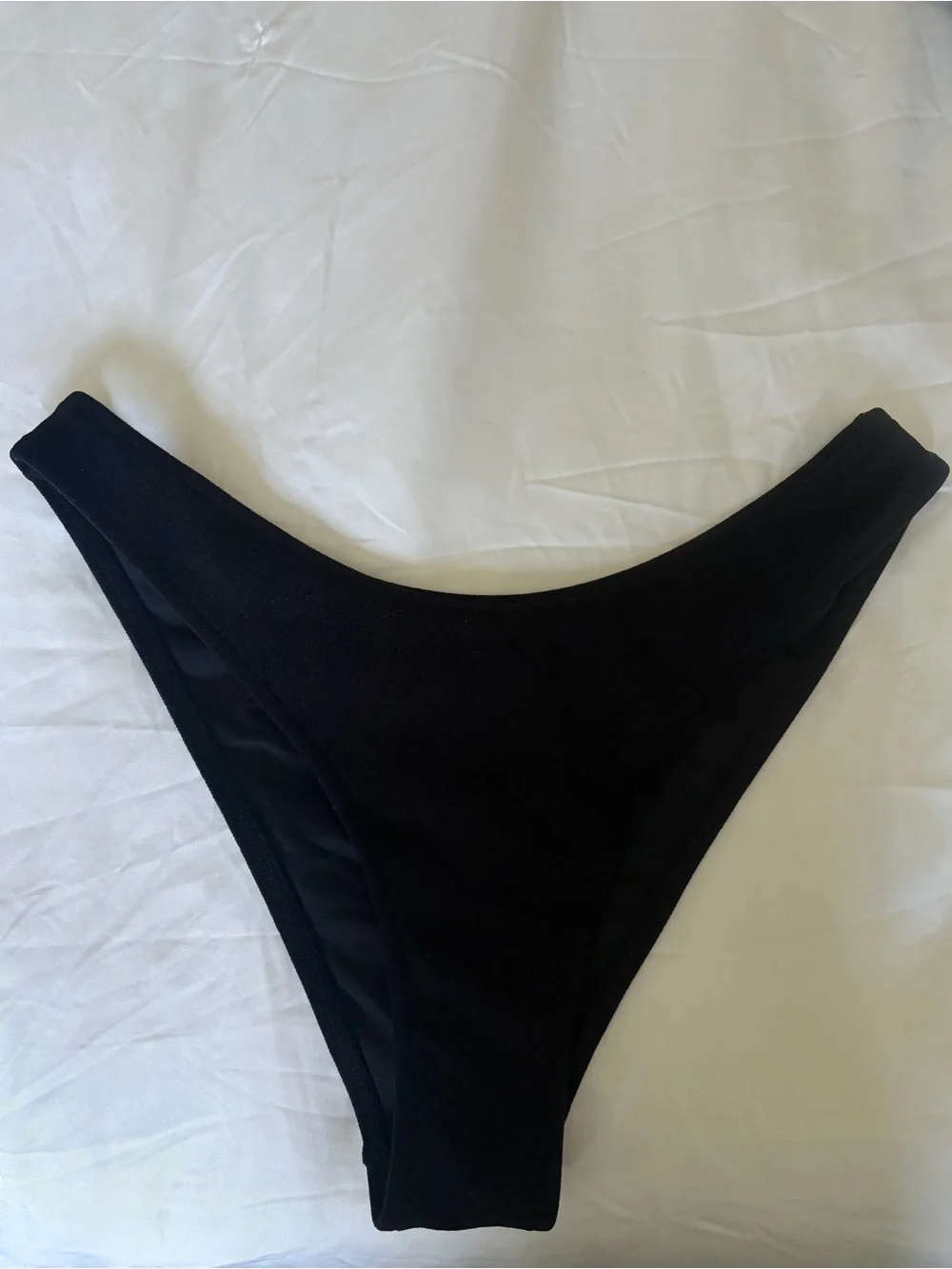 Frankie's Bikinis Black Catalina Full Coverage Bikini Bottom